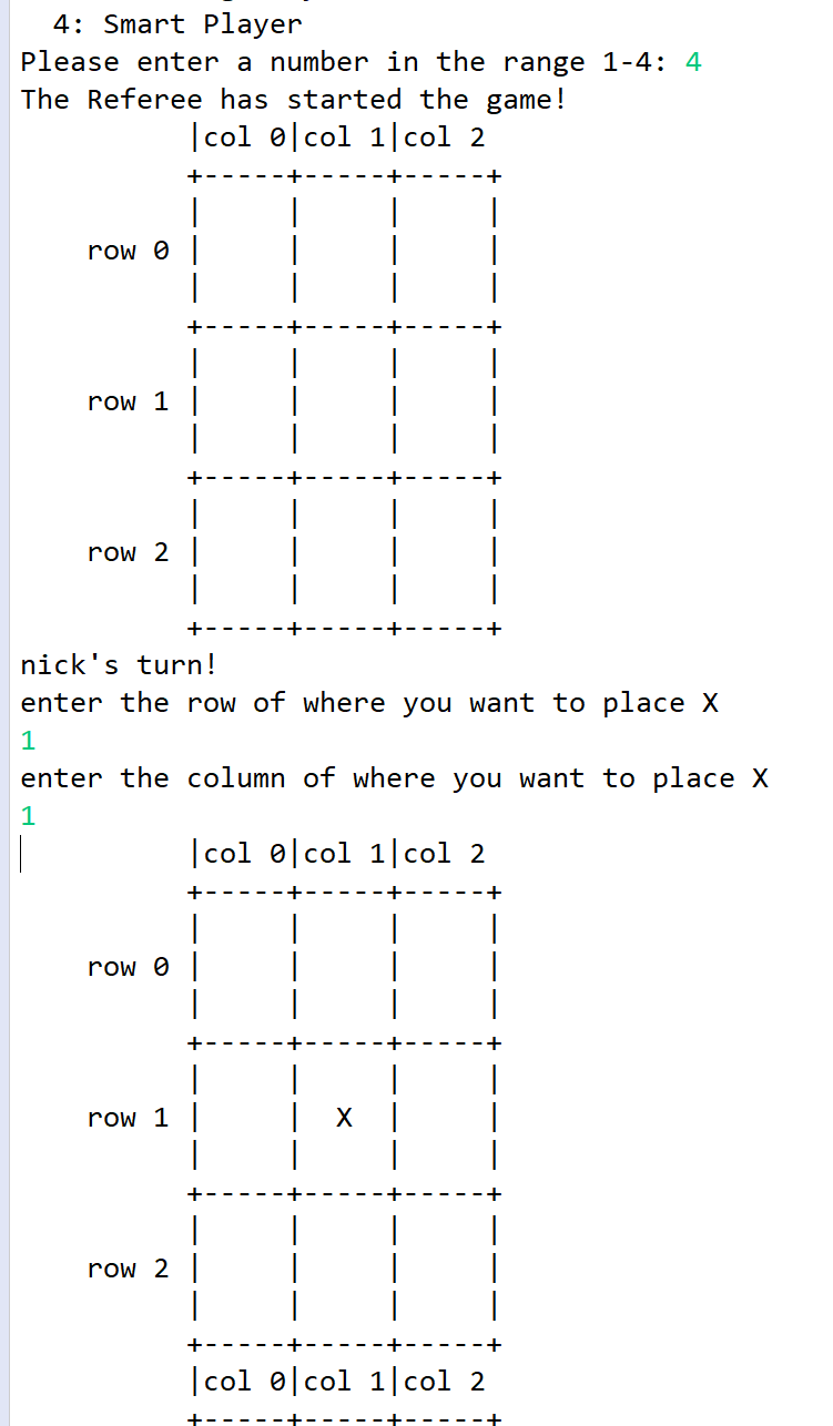 pic of tictactoe in console